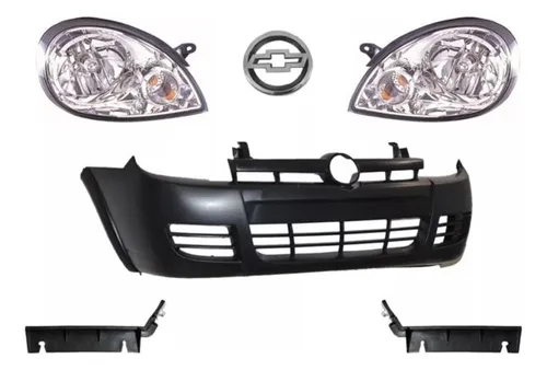 comprar Kit Chevy C2 04 Al 08 Fascia Delantera Faros Y Emblema