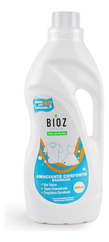 Bioz Green Amaciante Conforto 900ml Toque Suave E Macio