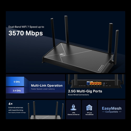 Router Wifi 7 Multi-gig Tp-link Archer Be230 - Electromundo
