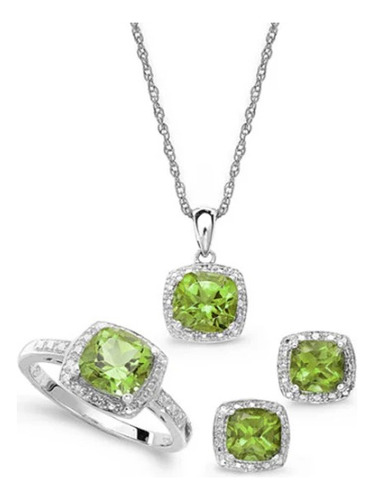 Set De Joyería De Plata