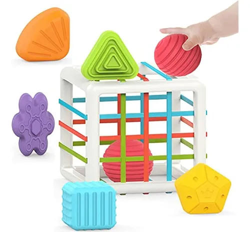 Juguete De Clasificación De Colores Y Formas Montessori De Madera, 3 En 1, Para Niños De 1 A 3 Años, Incluye Bolsa De Viaje, Estimula Motricidad Fina