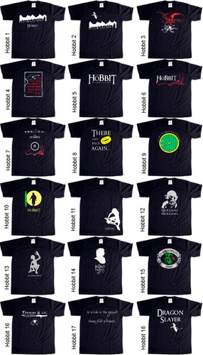 Imagen 3 de 10 de Remeras Estampadas Hobbit Lord Of The Rings Game Of Thrones