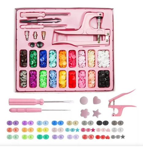 Pinza Kam Botón Presión Broche T5 18 Colores 200 Juegos