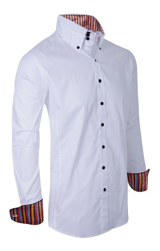 Imagen 3 de 3 de Camisa Entallada Slim Fit Línea Nueva - Quality Import Usa