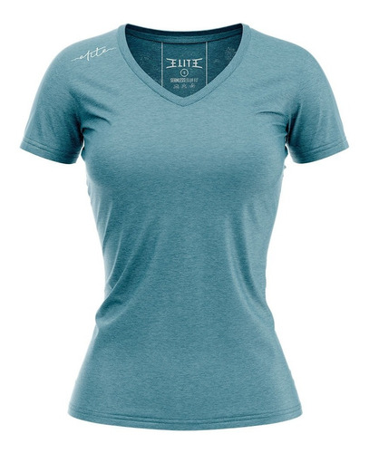 Remera Camiseta Deportiva Mujer Fit Running Gym Azul