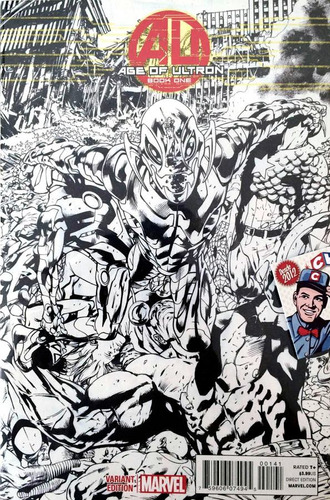 Comic - Age Of Ultron #1 Bryan Hitch Sketch Variant