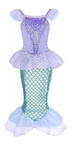 Cotrio, Disfraz De Sirena Para Niñas Pequeñas, Vestidos De P
