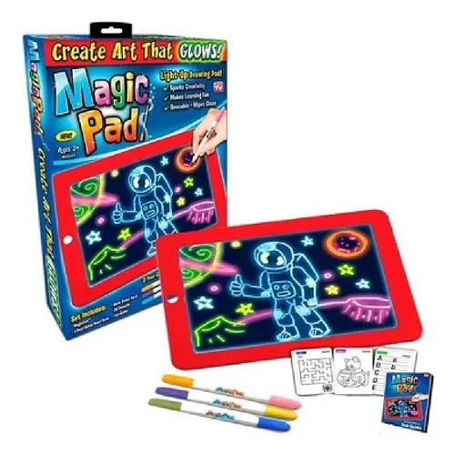 Magic Pad 3DX9 rossa Lavagna Magica Luminosa 3D Con Pennarelli Stencil  Bambini Gioco educativo green