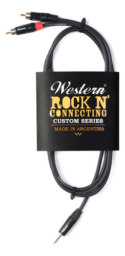 Cable Western En Y Mini Plug Stereo 3.5mm-2 Rca 1.5 Mts