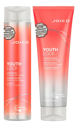 Kit Joico Youthlock Shampoo 300ml+ Condicionador 250ml