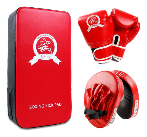3-in-1 Boxing Equipment Punching Glove Mitts Kick Pack