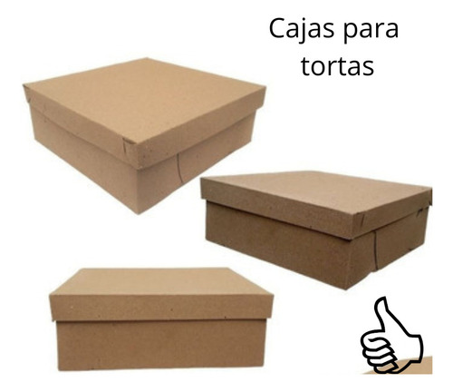 Cajas Para Torta Pack Medidad 30x30x10 Marron Pack 50 Unidad