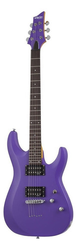 Guitarra eléctrica Schecter C-6 Deluxe de tilo satin purple satin con diapasón de palo de rosa