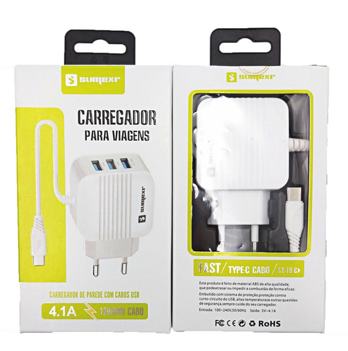 Imagem 2 de 8 de Carregador Original Sumerx Tipo C Para Samsung Galaxy A21s