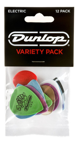 12 Plumillas Dunlop Electric Pack, Calibre: Varios Pvp113 Color Rojo