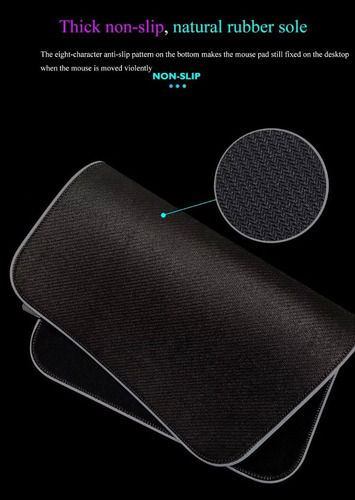 Imagen 9 de 9 de Mouse Pad Rgb Gamer Para Computadoras Laptop Escritorio
