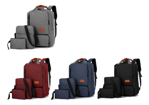 Set De Mochila Casual X De Tres Piezas, Gran Capacidad, Para