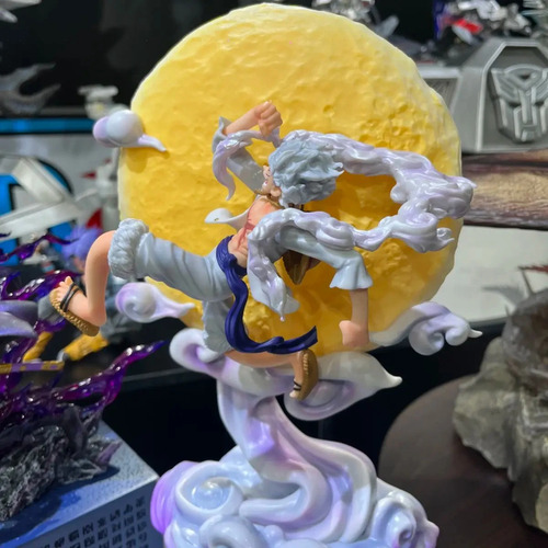 Figura De Acción De 28 Cm De Nika Luffy Con Luz Lunar, De Un