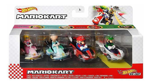 Set Hot Wheels Mario Kart X 4ud