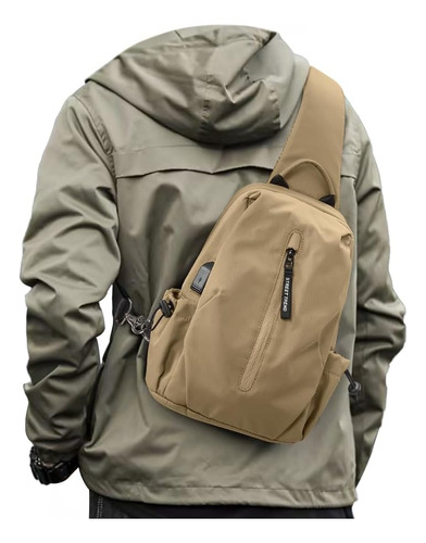 Mochila Bandolera De Gran Capacidad Weplan Beige