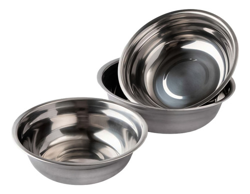 Kit Tigelas Bowl Inox 3 Unidades P/ Massas Saladas Multiuso