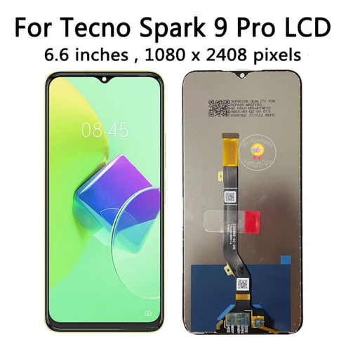 Hefu Tela De Toque Lcd Para Tecno Spark 9 Pro Kh7 Kh7n Preto
