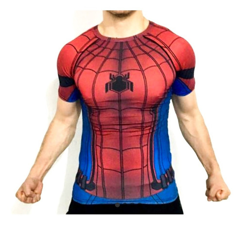 Playera Spiderman Rojo Marvel Dc Comic Crossfit