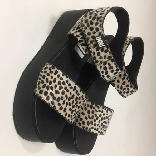 Sandalias Tiras Mujer Planas Plataformas Animal Print