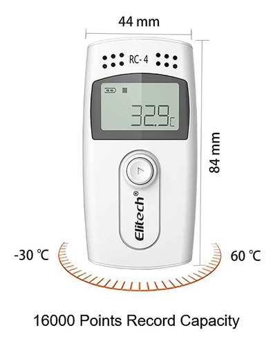 Datalogger. Registrador De Temperatura Y Humedad Rc-4