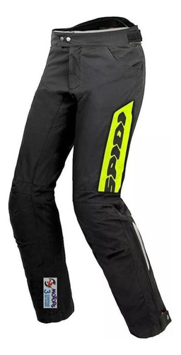 Jm Pantalon Moto Spidi Thunder H2out Negro Amarillo Fluo