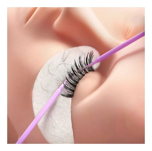 100 Microbrush Cotonetes Extensão De Cílios Fio A Fio