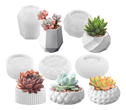 Mox 5pz Moldes Pequeñas Jardineras Moldes Para Maceta