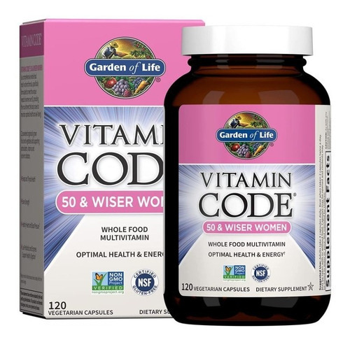 Multivitamínico Vitamin Code 50 Wiser Women 120cap Mujer 50+ Sabor Sin Sabor