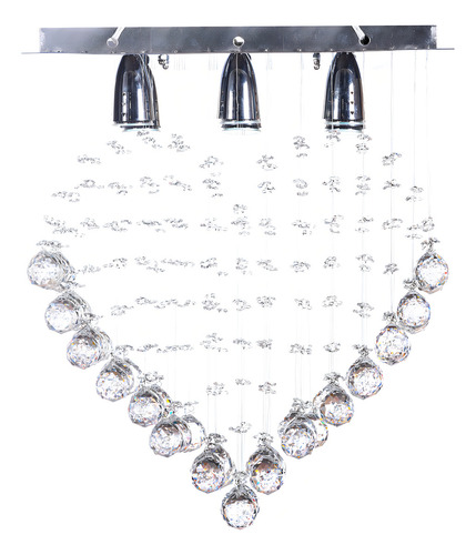 Candil Colgante de Cristal Cortado Gamalux Williams Krystal Corazón de 6 Luces GU10 Cromado