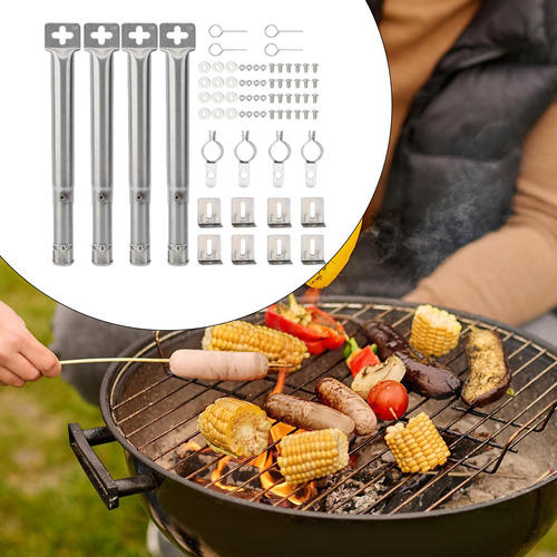 4x Tubos De Quemador De Parrilla Piezas De Barbacoa Estilo B