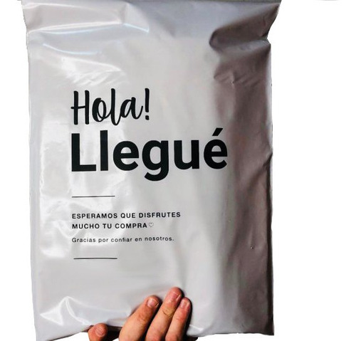 Imagen 1 de 2 de Bolsas E-commerce Envios Inviolable 30x45 Hola Llegue X100