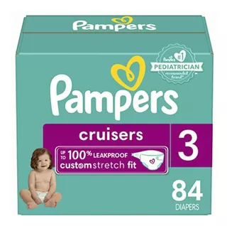 Diapers Size 3, 84 Count Pampers Cruisers Disposable Baby