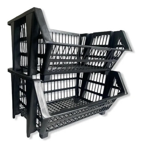 Expositor organizador empotrable con forma de cesta apilable de 20 piezas