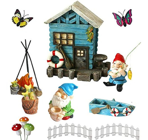 Figura De Gnomos Para Decoración En Miniatura De Jardín