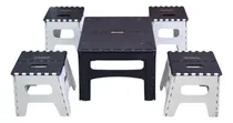 Comprar Sillas Bancos X4 + Mesa Mesita Playa Jardin Camping Hogar