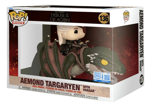 Funko Pop Aemond Targaryen With Vhagar #136 Exclusive Dragon