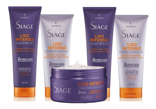  Siàge Liso Intenso 2un Shampoo + 2un Condicionador + Máscara