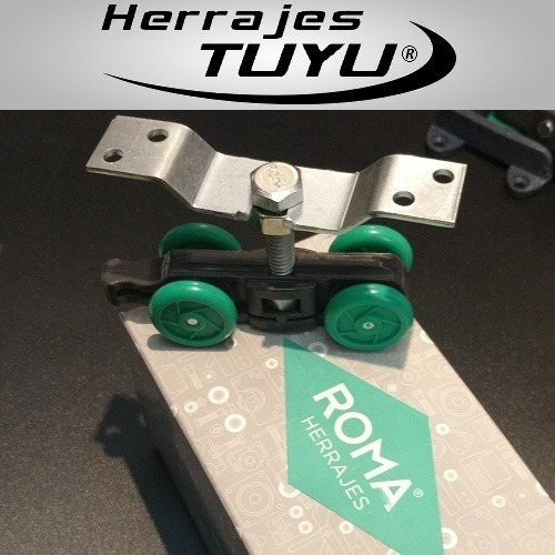 Imagen 3 de 3 de Kit Puerta Corrediza Quattro 3m Roma Dn 50 Mr Plus Anodizado