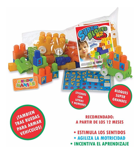Imagen 5 de 6 de Bolso Con Blocks Didácticos X 42 Piezas Duravit
