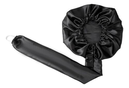 Touca Difusora Secadora Cetim Seda Anti Frizz Cor Preto Não