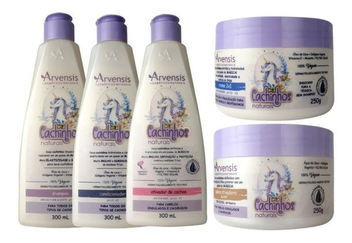  Kit Arvensis Tratamento Infantil Cachinhos Naturais 5 Itens