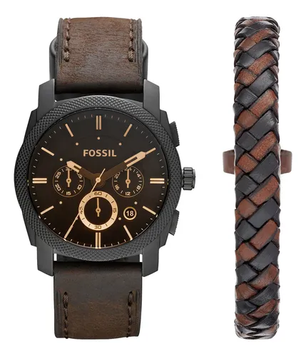 Set De Relojes Fossil Machine Fs5251set De Acero Inoxidable
