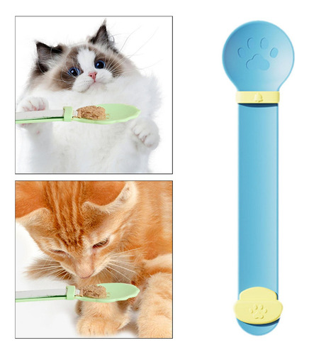Cuchara Para Golosinas Para Gatos Cuchara Para Apretar Azul