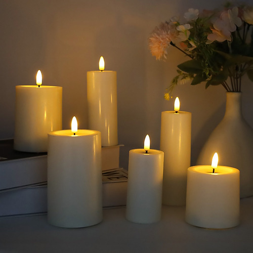 Vela Led Blanca Sin Llama Para Decoración De Fiestas, 3 Unid