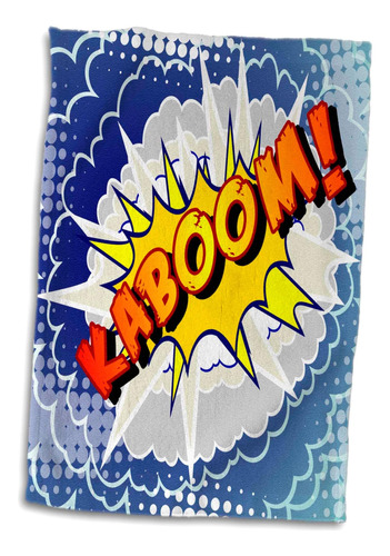 3d Rose Kaboom-toalha De Mão Tipografia Em Quadrinhos, 15 X 